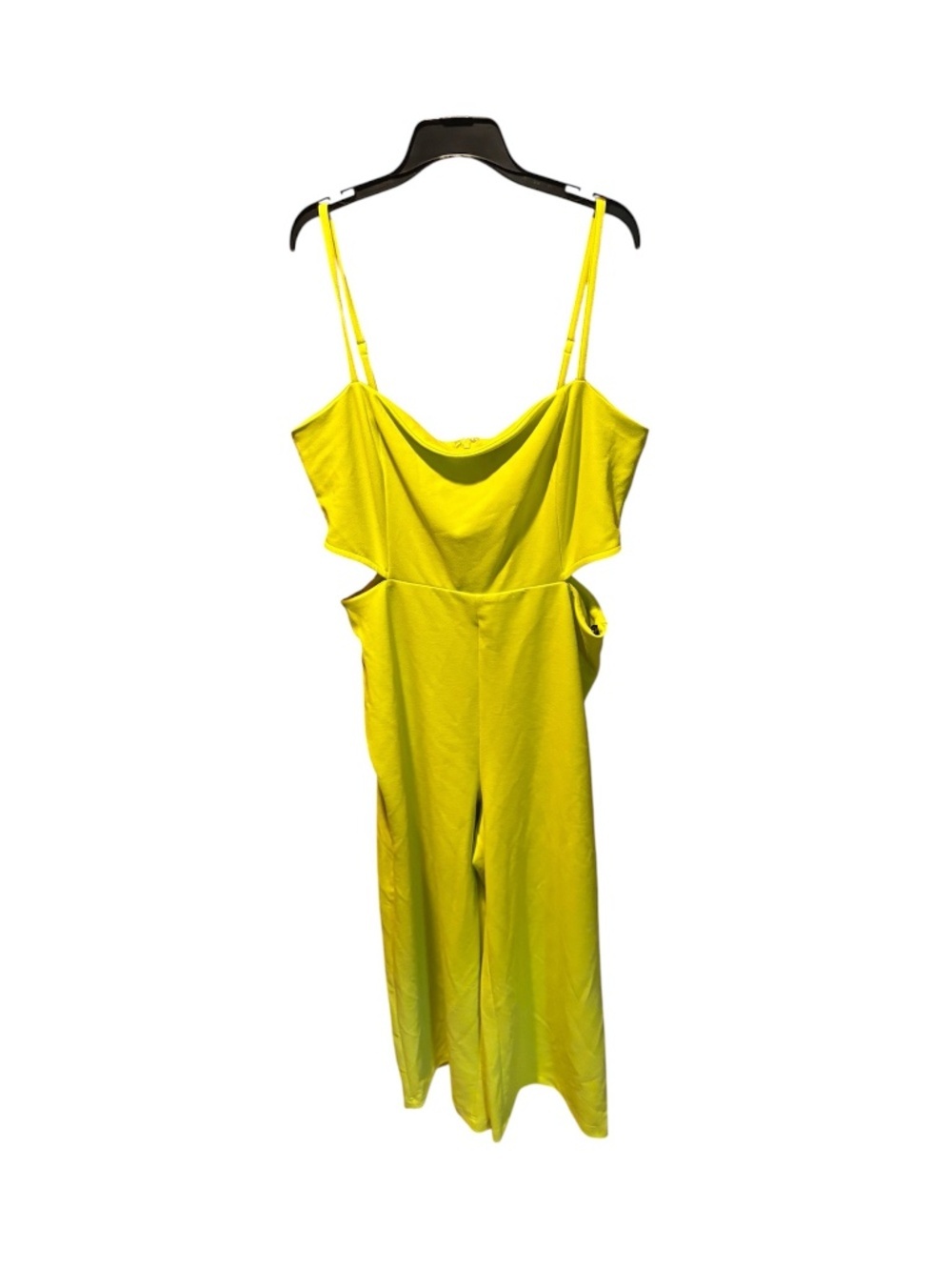 Rachel Rachel Roy Wide Leg Jumpsuit with Side Cutouts in Lime Green XL